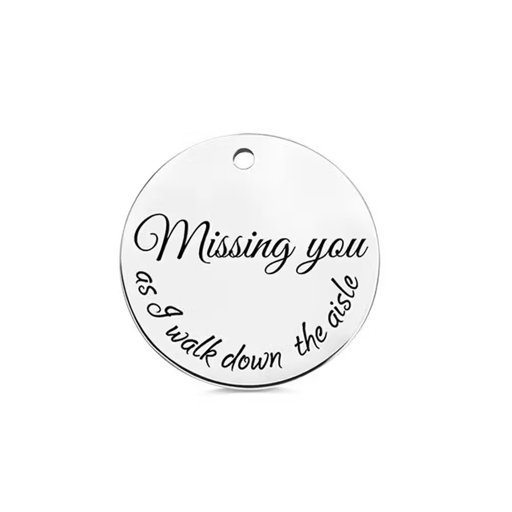 Customized Photo Charm For Bridal Memorial Bouquet