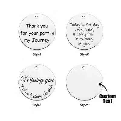 Customized Photo Charm For Bridal Memorial Bouquet