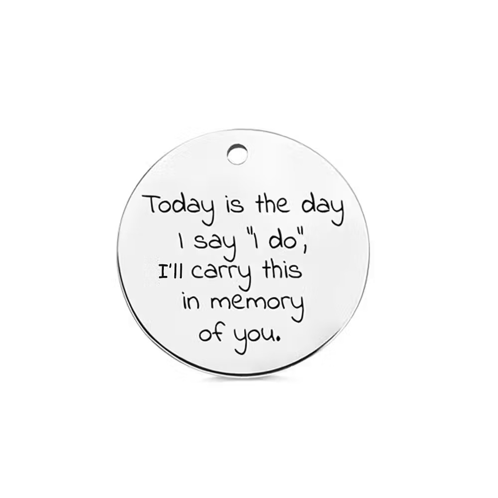 Customized Photo Charm For Bridal Memorial Bouquet